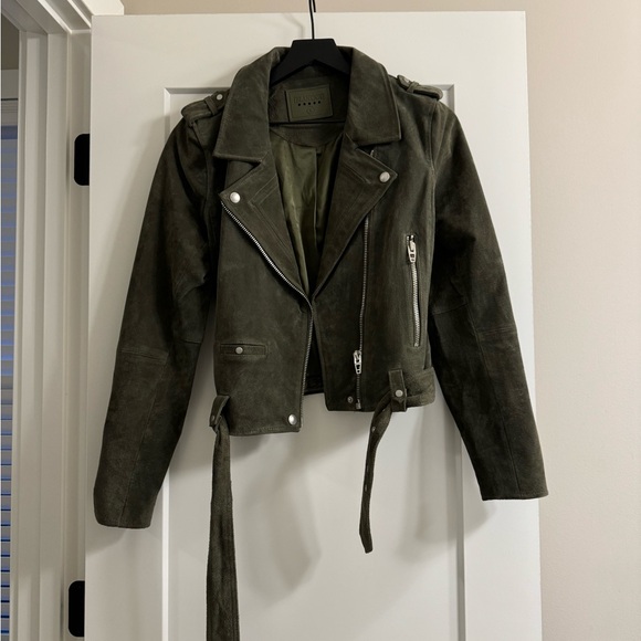 BLANKNYC Green Suede Moto Jacket - Picture 5 of 5